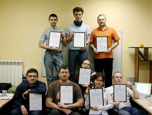 Участники тренинга, счастливые обладатели сертификатов